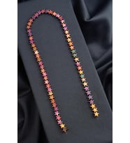 Hematit Doğal Taş Parlak Pembe Yıldız Kesim 8mm Dizi