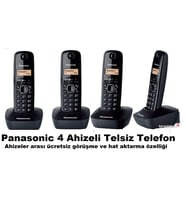 Panasonic KX-TG1614 4 Ahizeli Telsiz Telefon (Siyah)