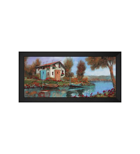 Manzara Temalı Kanvas Tablo 50 x 70 cm Siyah Çerçeve
