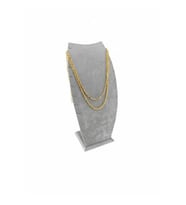 Yerli Üretim Süet Gri Kolye ve Ayaklı Stand 25/12 cm