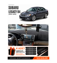 SUBARU LEGACY B4 (2003-2009) Uyumlu Torpido Örtüsü Torpido Kılıfı - Siyah Gri
