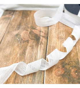 Nopel Keten Kurdele 2.5 Cm  (20 Metre)  Beyaz