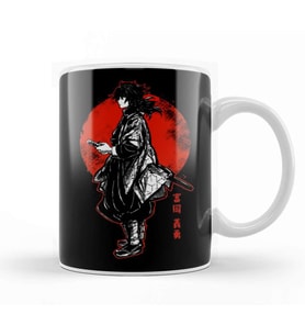 Tomioka Giyuu Giyu Red Moon Kupa Bardak Porselen