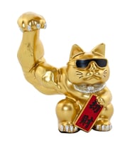 Japon Maneki Neko Şanslı Kedi Figürü Reçine No.3 23x19cm