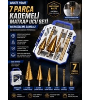 Parça Merkezleme Damgalı Kademeli Matkap Ucu Sac Delme Seti Özel Kutulu