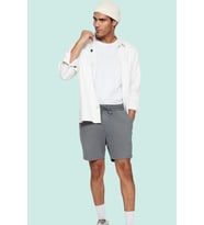 Erkek Casual Şort Slim Fit Renk Örme Kumaş Rahat Kesim Günlük Kullanım Yaz Aylarının Vazgeçilmezi (Haki)