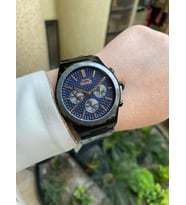 Slazenger SL.09.2137.2.03 Çelik Siyah 44 mm Erkek Kol Saati