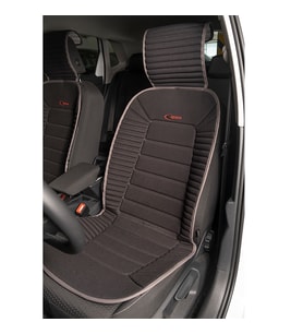 Volvo V50 Uyumlu Oto Koltuk Minderi Ön 2'li Set Bumerang Serisi SİYAH GRİ