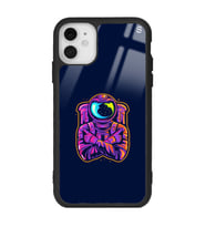 iPhone 11 Neon Astronot Tasarımlı Glossy Telefon Kılıfı