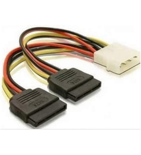 Alfais 4929 İkili Çift Sata Power HDD 4 pin Güç Kablosu