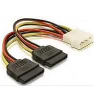 Alfais 4929 İkili Çift Sata Power HDD 4 pin Güç Kablosu