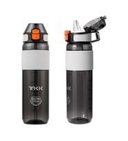 VAGONLİFE T1003 TKK PİPETLİ  TRİTAN MATARA SİYAH 800ML