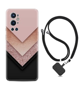 Tecno Spark 9 Pro Kılıf Resimli Boyun Askılı İpli Desenli Silikon Great Marble 1405