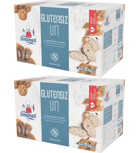 Sinangil Glutensiz Un 10KG (10000GR) Kutu Çölyak Diyetine Uygun (2PK*5Kg)