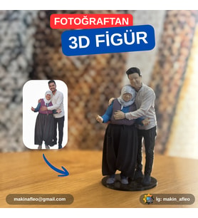 MakinaFleo Kişiye Özel 3D Ana & Evladı Figür (15cm)