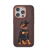 Venco Apple İphone 15 Pro Perma Desenli Kapak - Koyu Kahve
