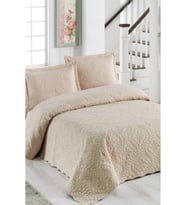Sofline Çift Kişilik Düz Renk Kapitone Yatak Örtüsü, Sade ve Şık Görünüm (250 x 260cm)