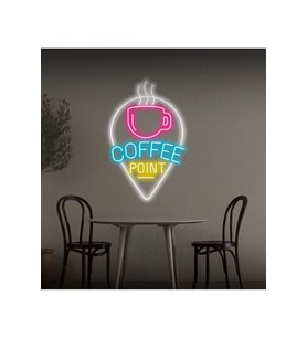 COFFEE POINT Yazılı ve Şekilli Neon Tabela