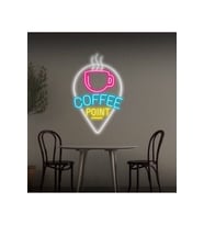 COFFEE POINT Yazılı ve Şekilli Neon Tabela