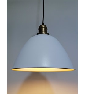 RİOLİGHT RETRO BEYAZ İÇİ GOLD TEKLİ METAL SARKIT ÇAP:28 CM (Siyah)
