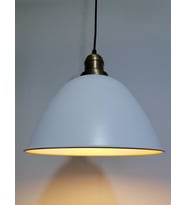 RİOLİGHT RETRO BEYAZ İÇİ GOLD TEKLİ METAL SARKIT ÇAP:28 CM (Siyah)