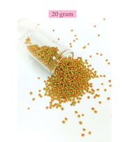Dökme Cam Kum Boncuk (11/0) 2 mm - 20 Gram - Sarı Turuncu - BNC031