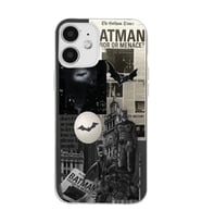 Iphone 12 Uyumlu Batman Kolaj Tasarımlı Şeffaf Telefon Kılıfı