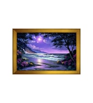 Manzara Temalı Kanvas Tablo 80 x 110 cm Gold Çerçeve