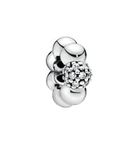 Nur Silver Taş Detay Çiçek Model Gümüş Charm NUR-BL00175