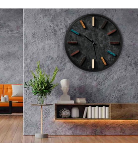 Stone Kanvas (Ahşap) Duvar Saati - 70 cm