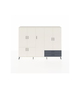 Arges Dolap 12 Raflı 2 Çekmeceli 7 Kapaklı 220x30x163 Aytaşı-Aytaşı/Antrasit