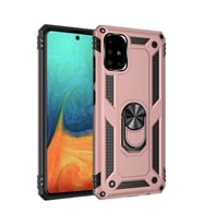 Samsung Galaxy A71 Kılıf Sofya Yüzüklü Silikon Kapak - Rose