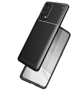 Oppo Reno 5 Kılıf Esnek Soft Karbon Tasarım Legion Serisi (Siyah)