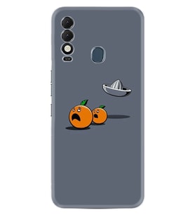 Spark 8T Kılıf Resimli Desenli Baskılı Silikon Orange Escape 1374