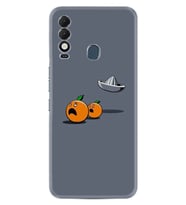 Spark 8T Kılıf Resimli Desenli Baskılı Silikon Orange Escape 1374
