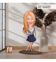 BK Gift Kişiye Özel Anne Karikatürlü Büyük Boy Ahşap Biblo-1 Arkadaşa Hediye , Sevgiliye Hediye, Kişiye Özel Biblolar