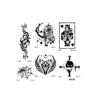 Tribal Şans 6 Adet Stencil Dövme Kalıbı Spreysiz Sadece Şablon