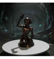 Riva Self Yüzüklerin Efendisi Gollum Dekoratif Heykel - Koleksiyonluk Orta Dünya Figürü (Bronz)