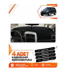 SSANGYONG KYRON (2005-2012) Uyumlu Ön Torpido Koruma Kılıfı Halısı - Siyah