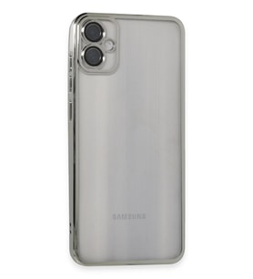 Durukar® Samsung Galaxy A05 Kılıf Lensli Silikon - Gümüş