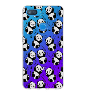 Xiaomi Mi 8 Lite Uyumlu Kapak Panda Tasarımlı Şeffaf Silikon Kılıf
