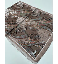 QASHKA Saten İpek Şal Etro Desen LBT0119
