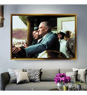 Altın Çerçeveli dekoratif tablo l547 (Gold)