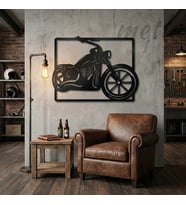Metla Metal Custom Chopper Modern Tasarım Metal Duvar Tablosu Motosiklet Ofis Salon Erkek Hediye