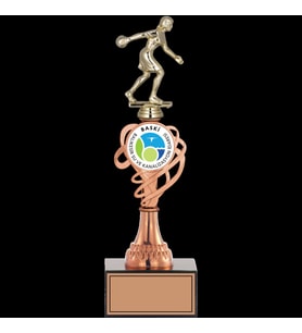 ODAK KUPA - Figürlü Kupalar - Bowling Kadın Figürlü Kupalar FG-034 C - 33 cm