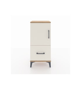 Arges Komodin 2 Raflı Tek Çekmeceli Tek Kapaklı 44x30x96 Çam-Aytaşı
