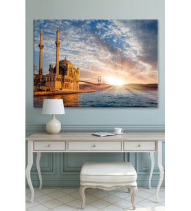Ortaköy camii dekoratif kanvas tablo