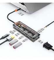 ALLY 6in1 Type-c To USB3.0 + USB2.0 + Type-c PD 100W + HDMI + VGA + 3.5mm Çoğalt? - SSSSSS9117-4