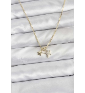 Pirinç Gold Renk Yıldız Minimal Kadın Kolye 5886 - HPSBYI8730-1476