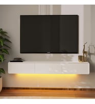 İnarch Dizayn Alba Led Işıklı Duvara Monte TV Sehpası - 3 Kapaklı Tasarım